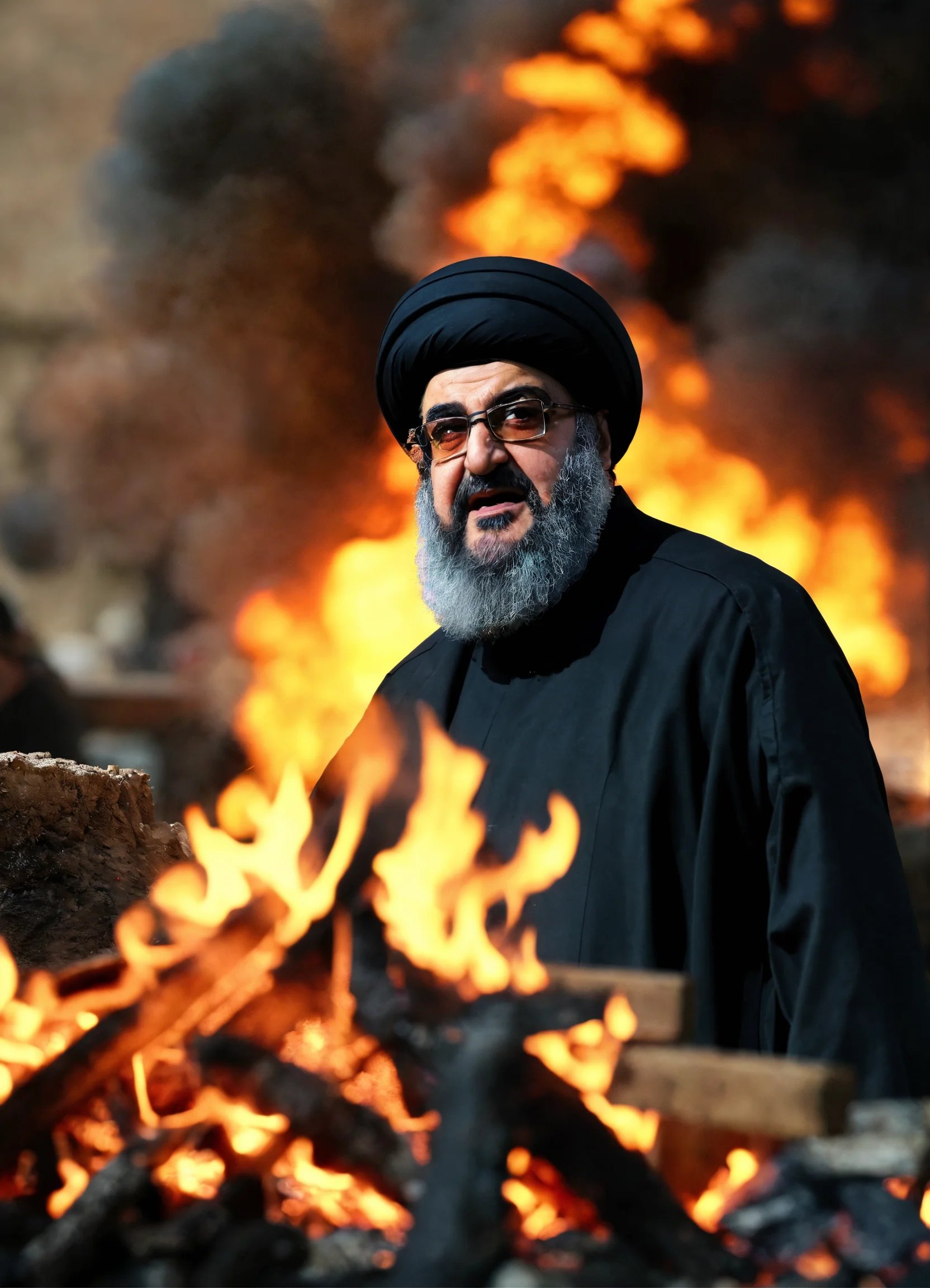 Hassan Nasrallah was burned by a huge bonfire that (2).jpg