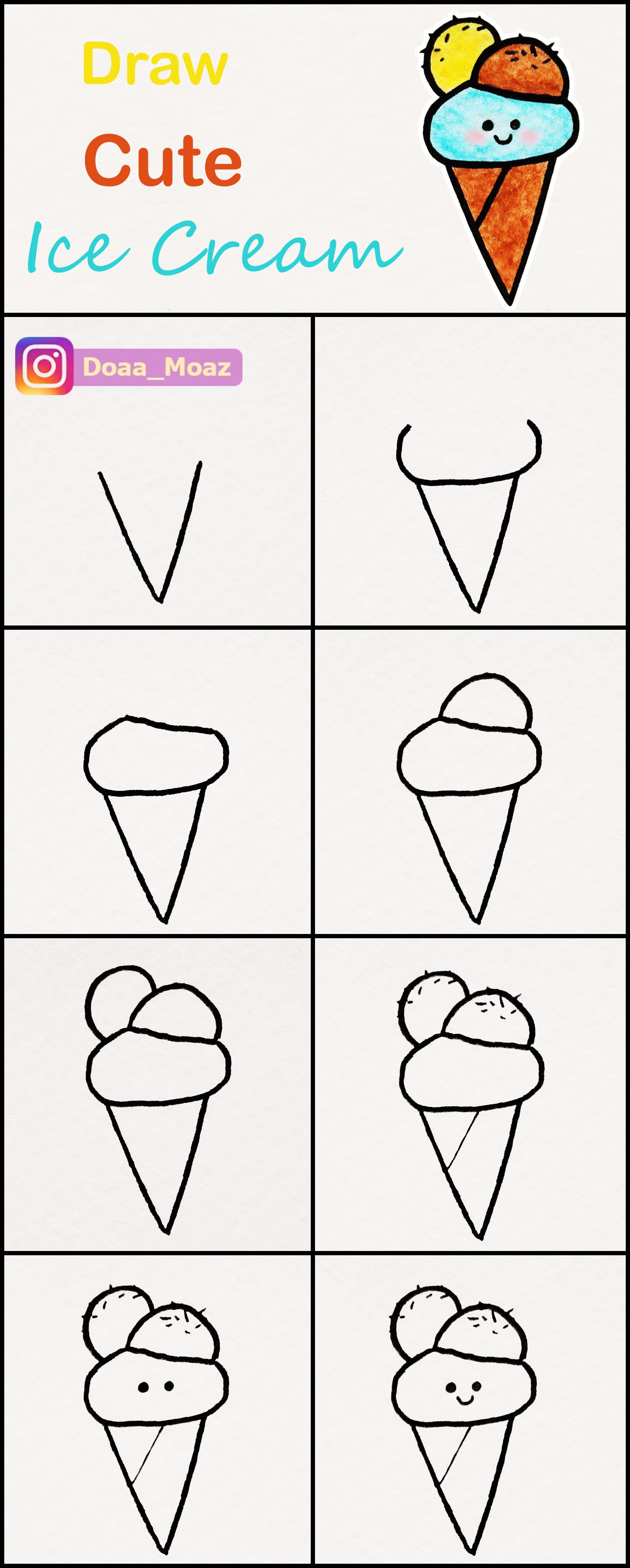 How to draw a cute Ice cream cone 2 _ Step by step art for kids.jpg