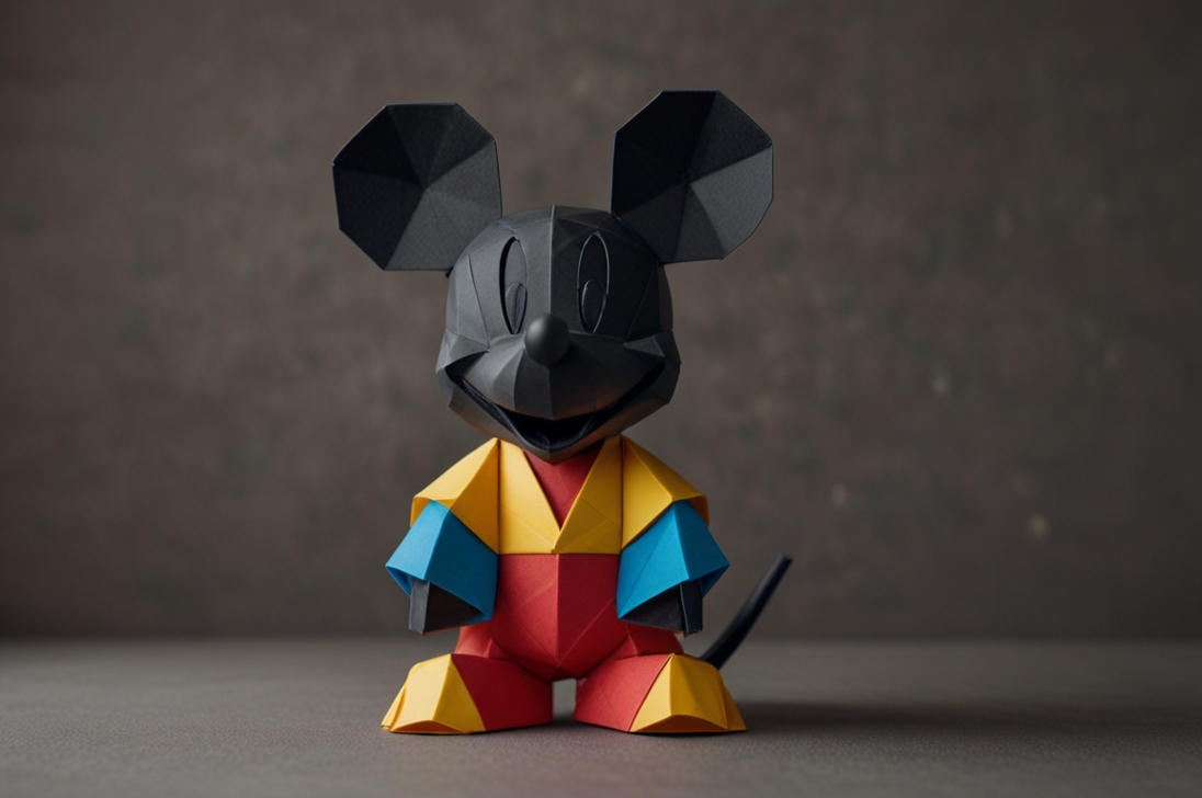 Leonardo_Lightning_XL_Mickey_Mouse_in_origami_style_2.jpg