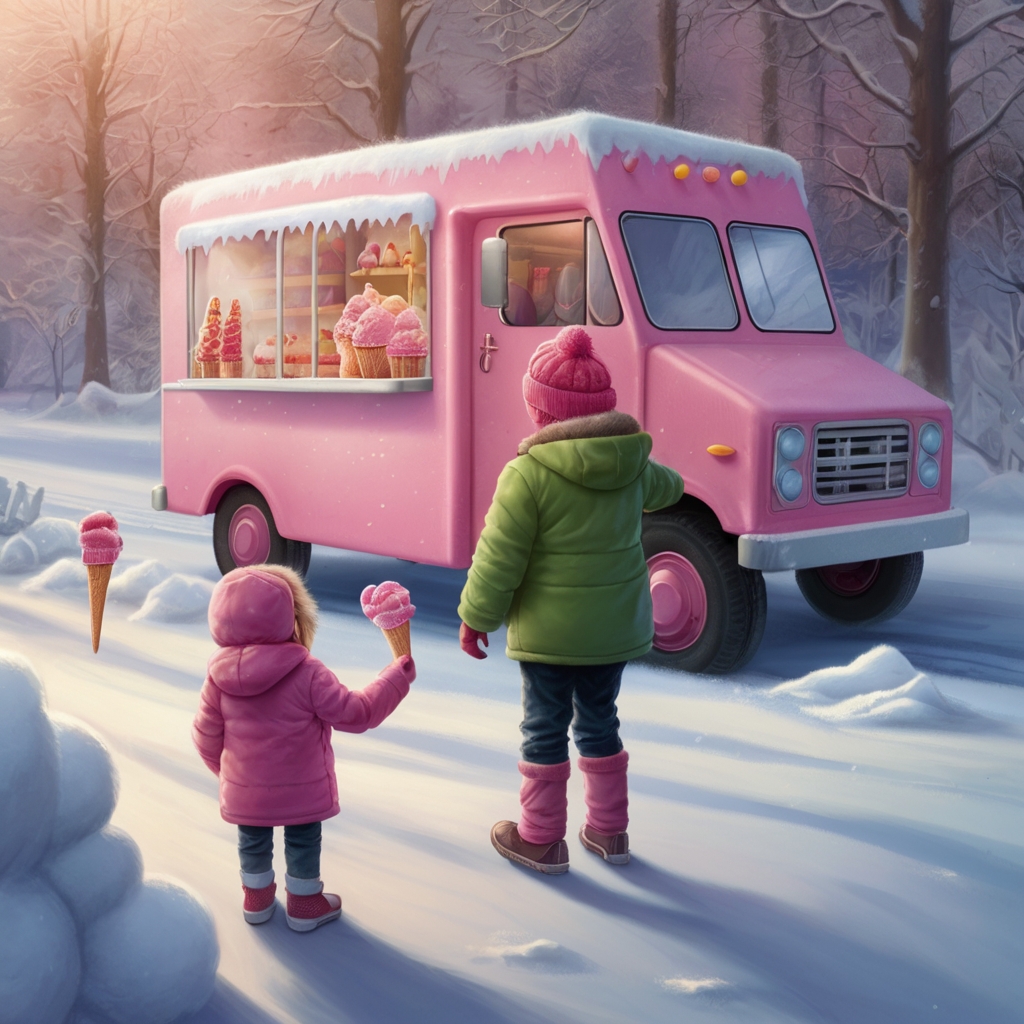Leonardo_Vision_XL_A_pink_ice_cream_truck_drives_on_a_snowcove_2.jpg