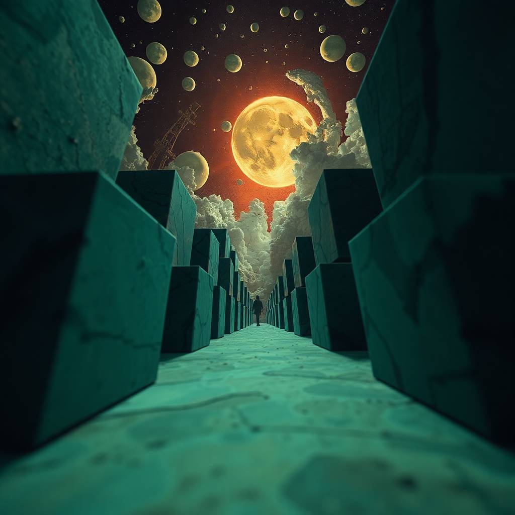 Low angle perspective, dreamlike surreal imagery, fantastical elements, bizarre scenes, lookin...jpg