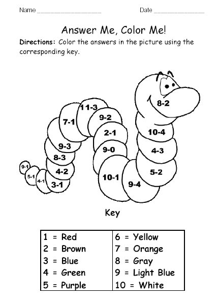 Math-Coloring-Pages worm subtraction.gif