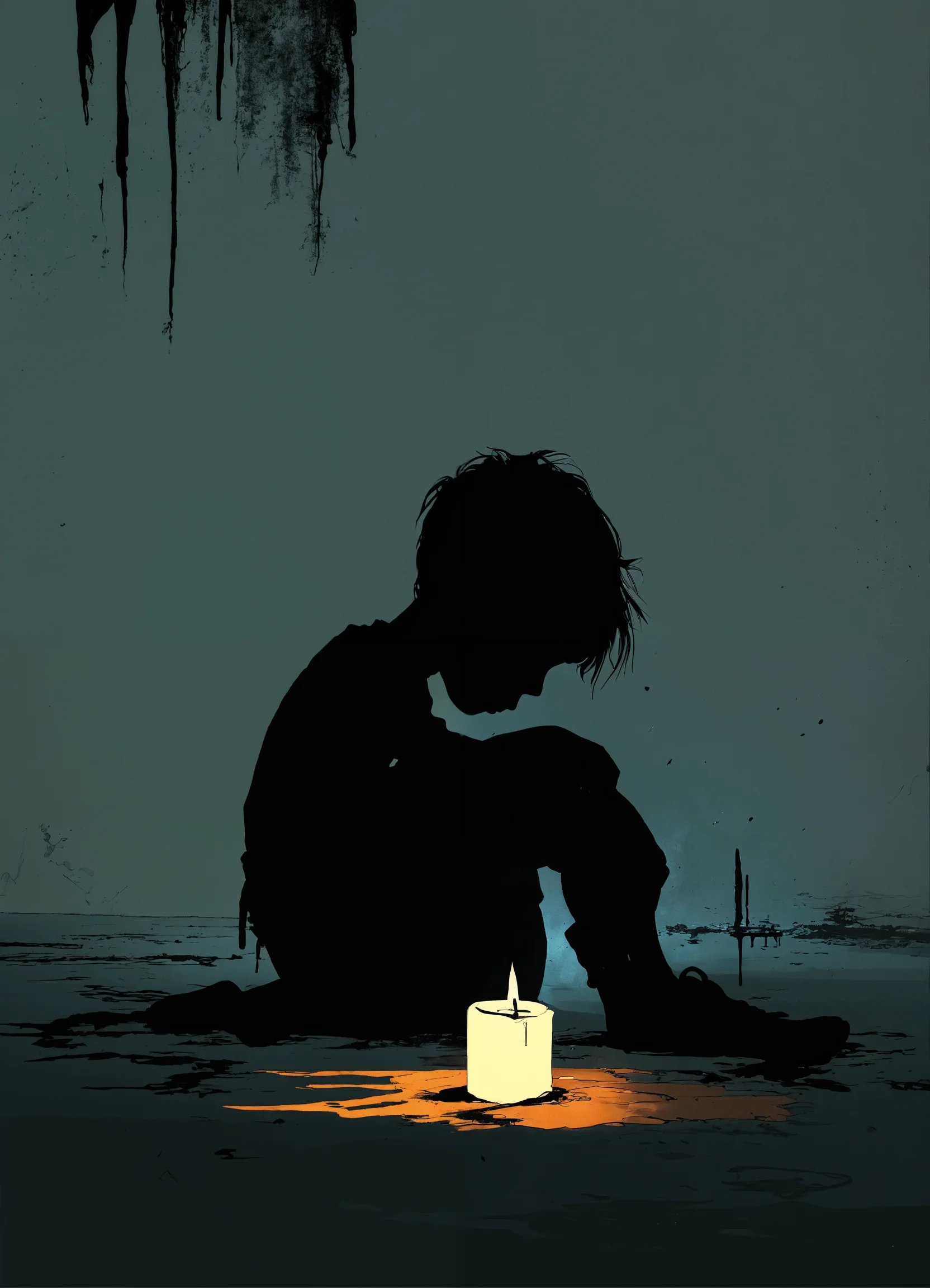 Minimalist art design horror silhouette a boy sitt.jpg