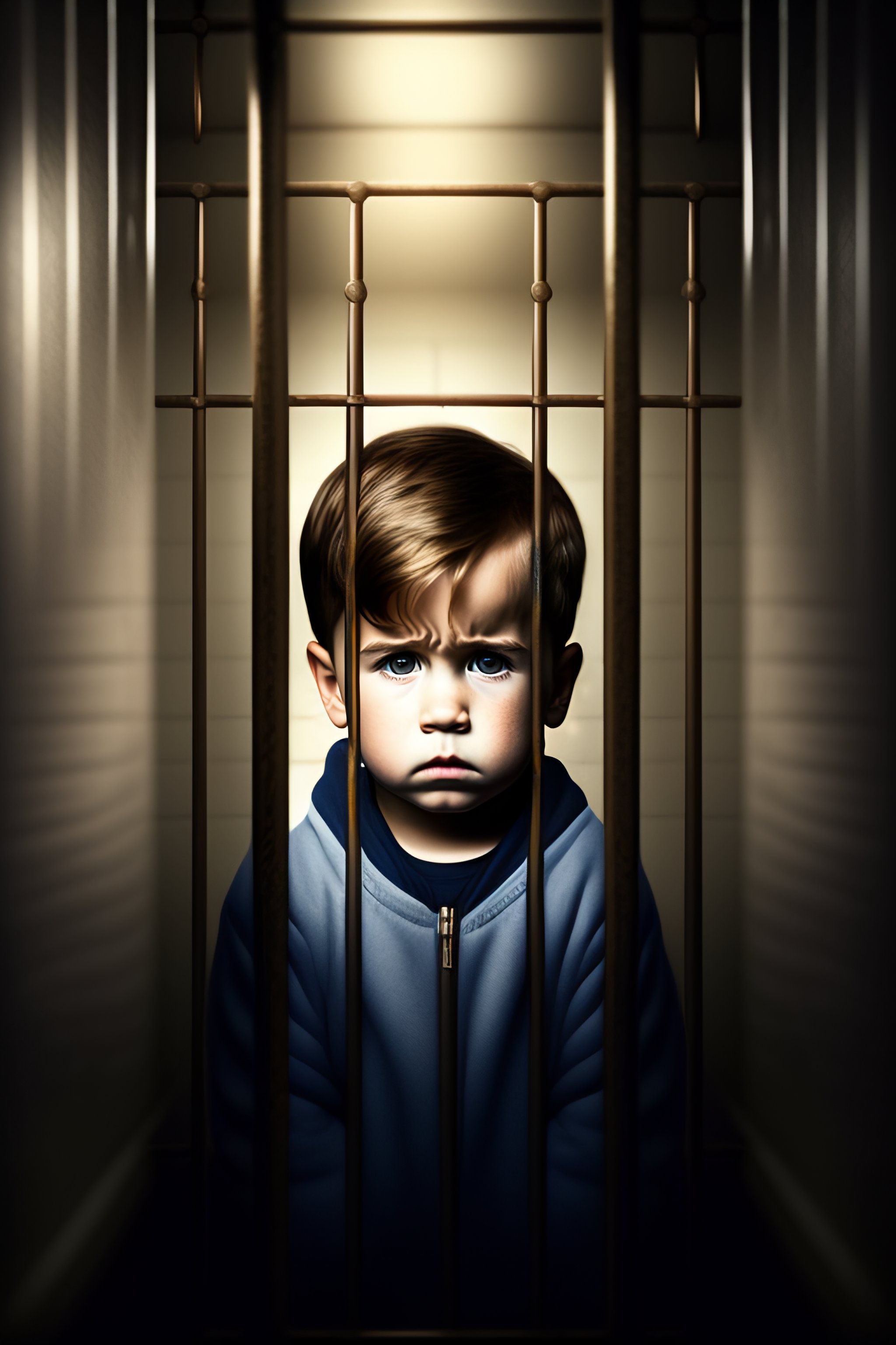 Sad little boy behind bars in prison (2).jpg
