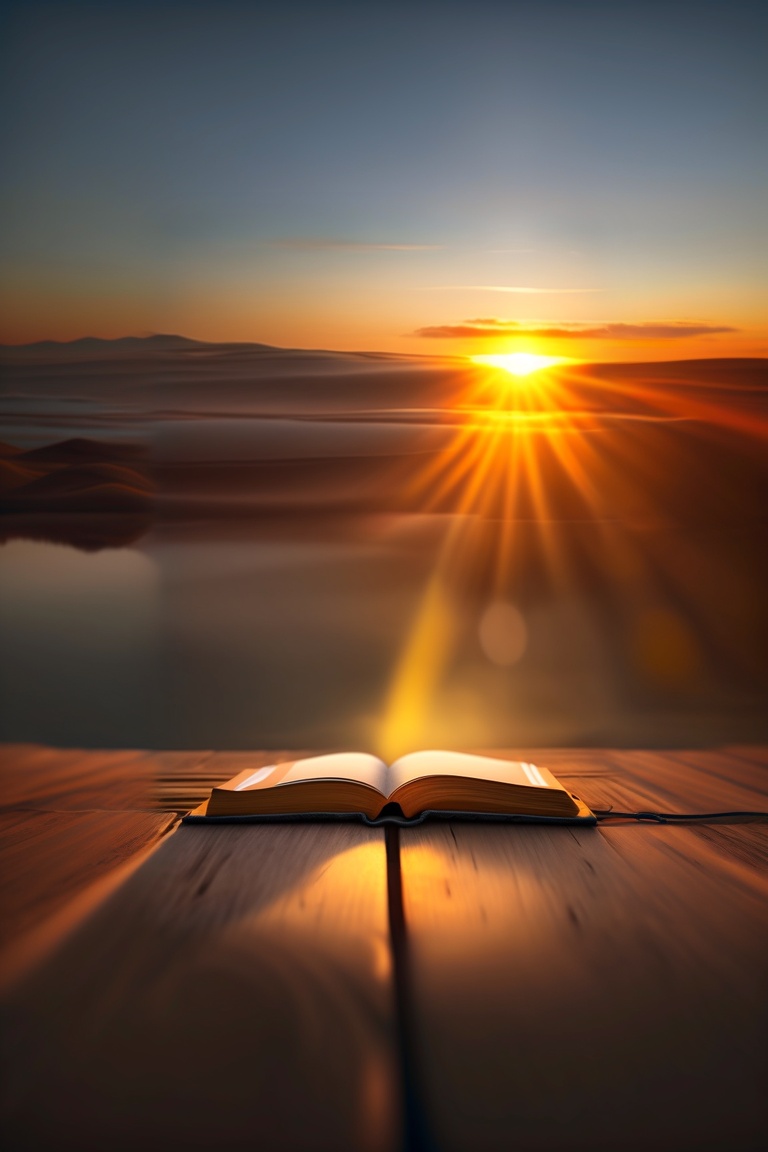 Sun shining over an old book.jpg