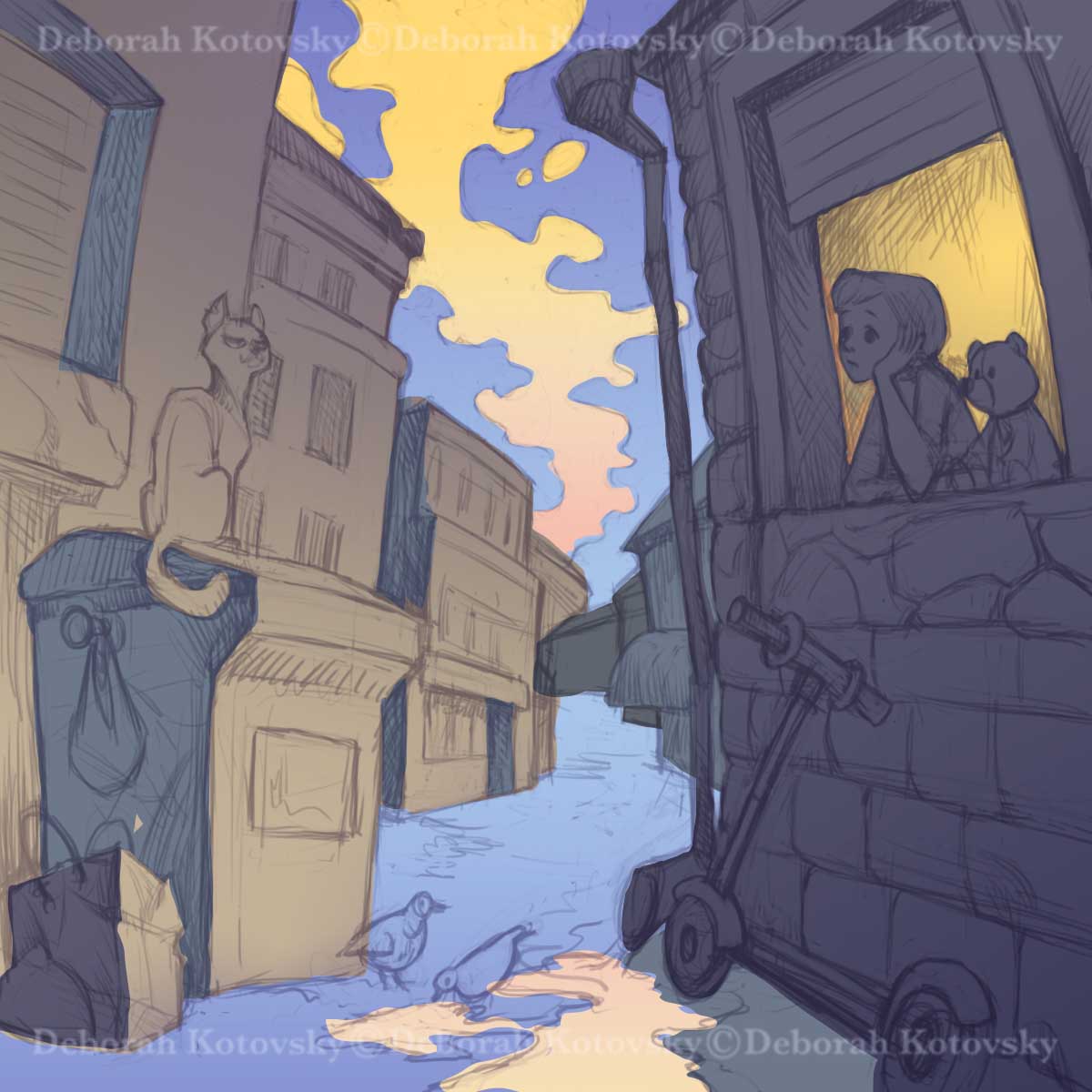 Urban dialog- color sketch..jpg