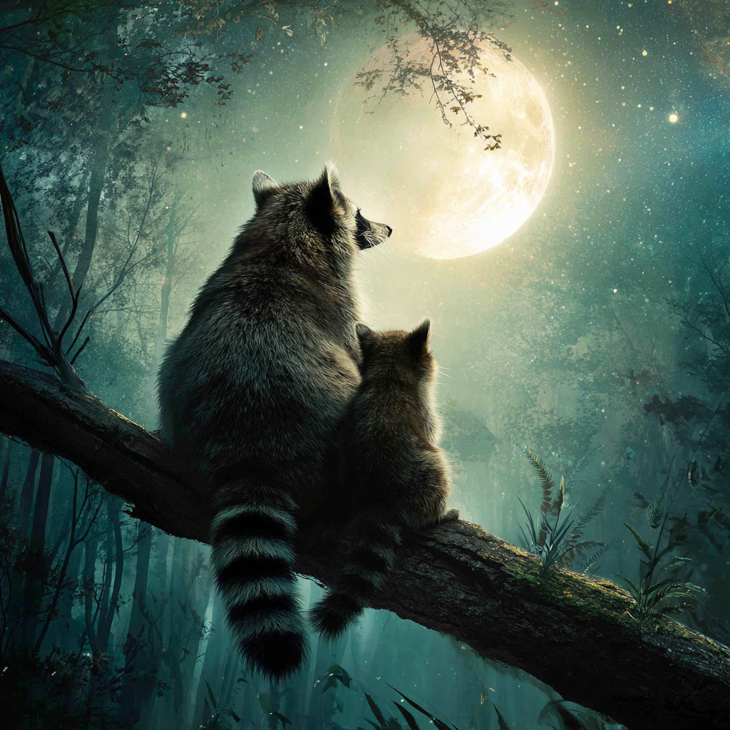 ytskhq_91643_mother_and_child_racoon_back_view_sitting_on_a_b_e7a38f8a-a9a8-424e-a297-e3bd227c...png