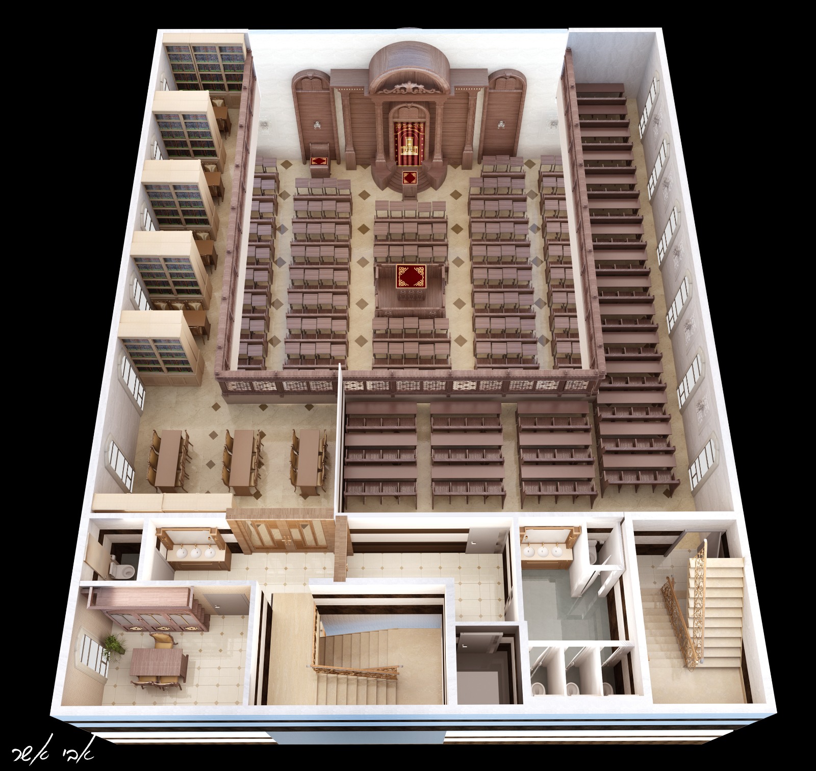 אבי אשר, הדמיה בית כנסת, חניכי הישיבות