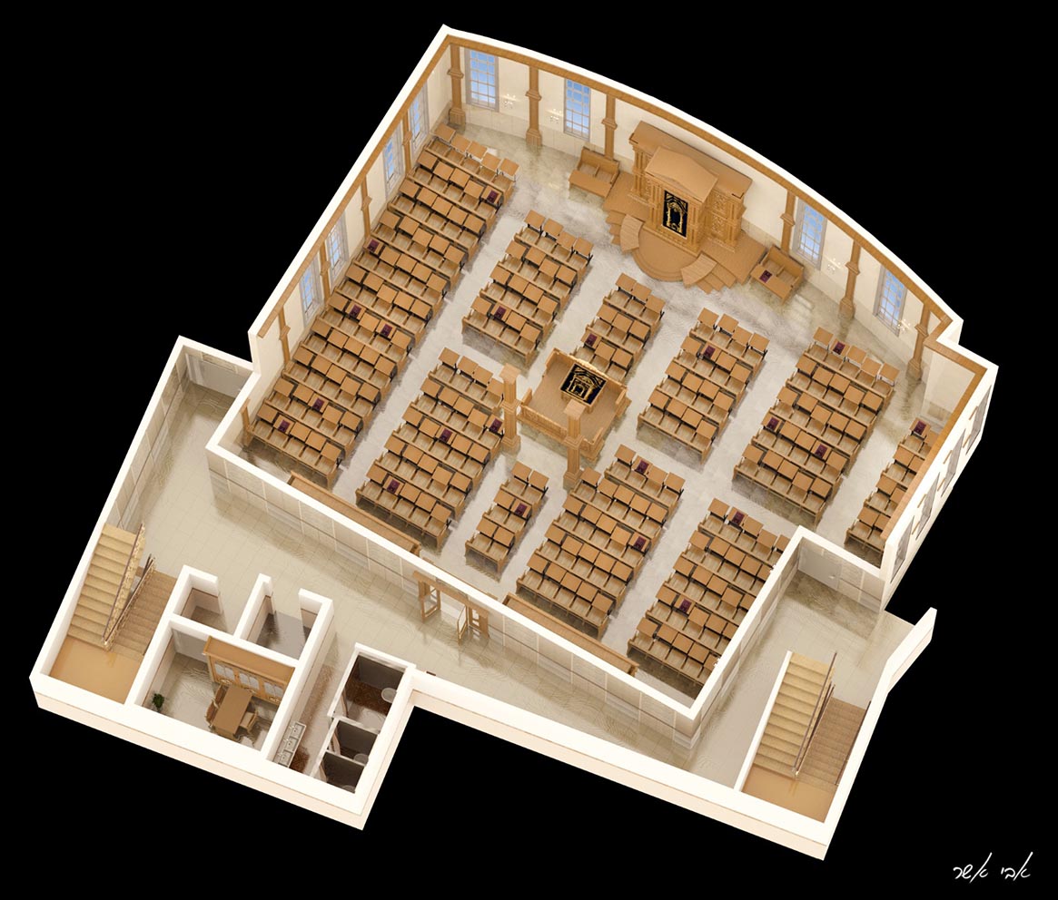 אבי אשר, הדמיה בית כנסת,