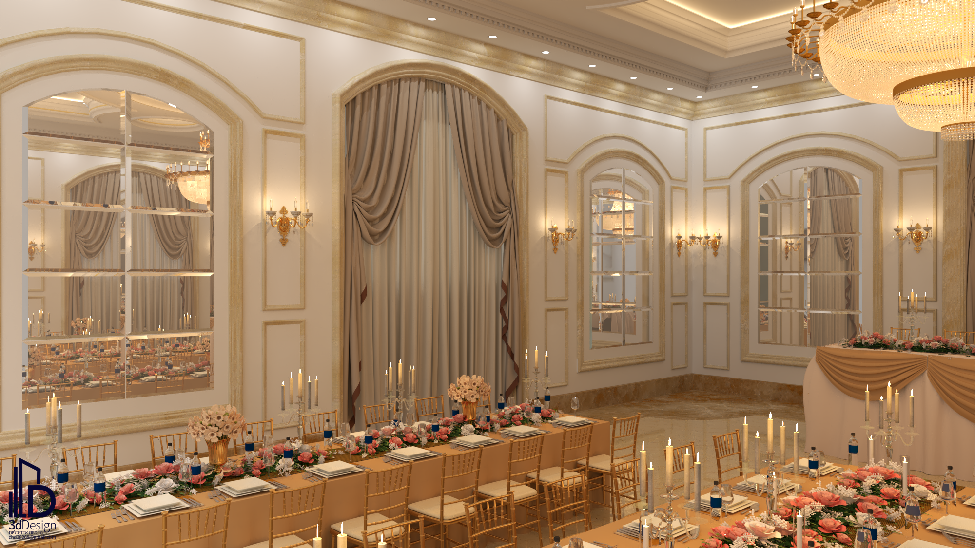 אולם תמונה שולחנות