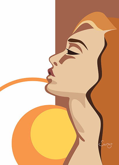 איור גרפי רגשי.
טכניקה- איור בתוכנות פוטושופ ואילוסטריטור.
דגש על הבעת רגש וקונספט תוך שימוש במנימליזם.