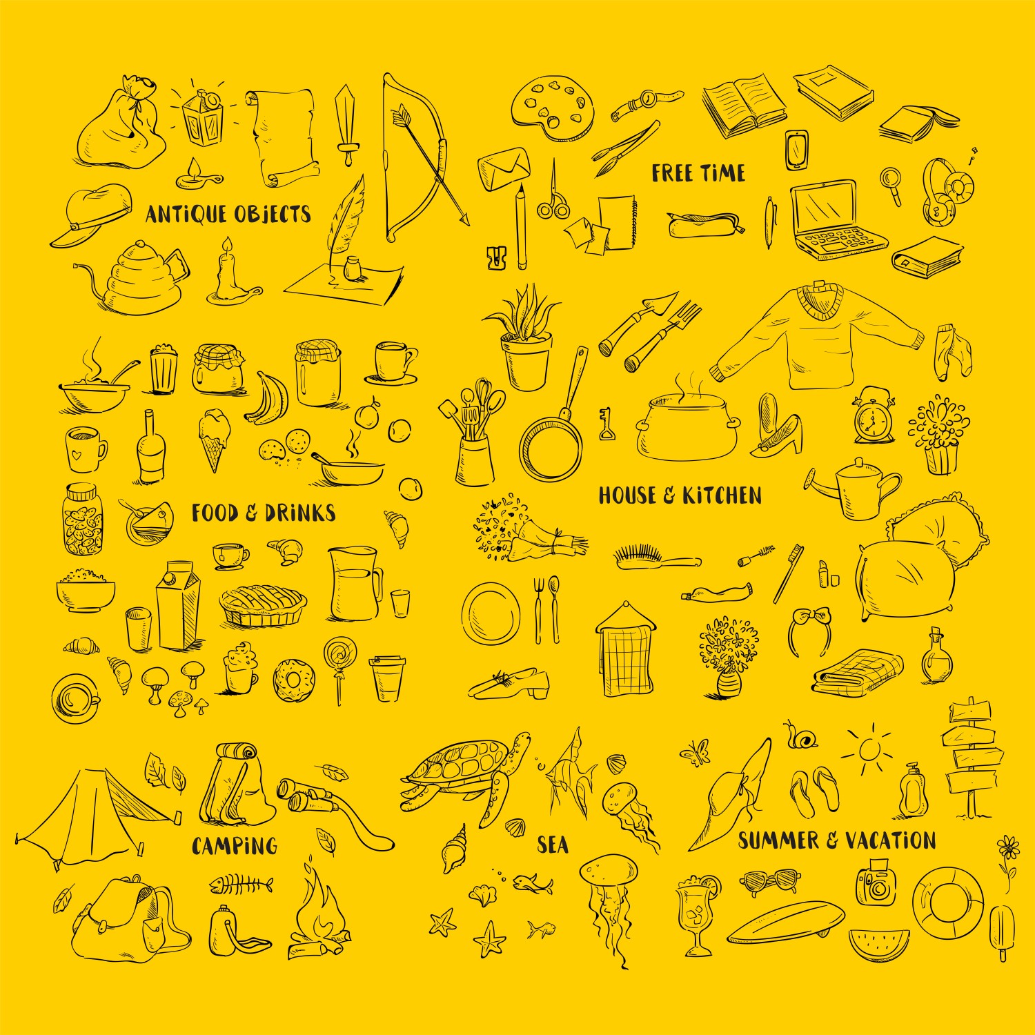 איור חפצים וקטוריים- למכירה בשאטרסטוק