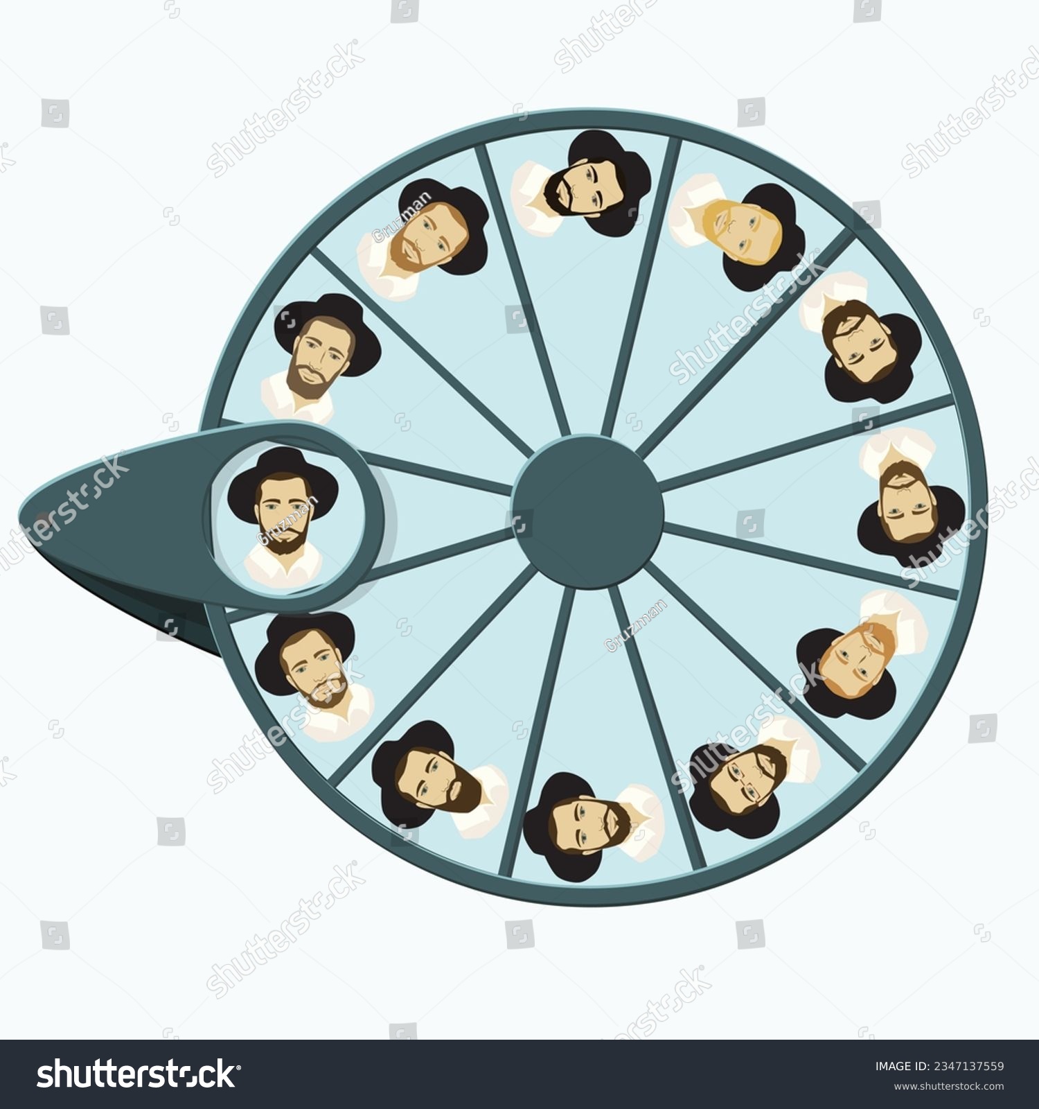 בוחרים רב שידוך מורה מתוך בחורים רבים חסידים רולטה וקטור-2347137559.jpg