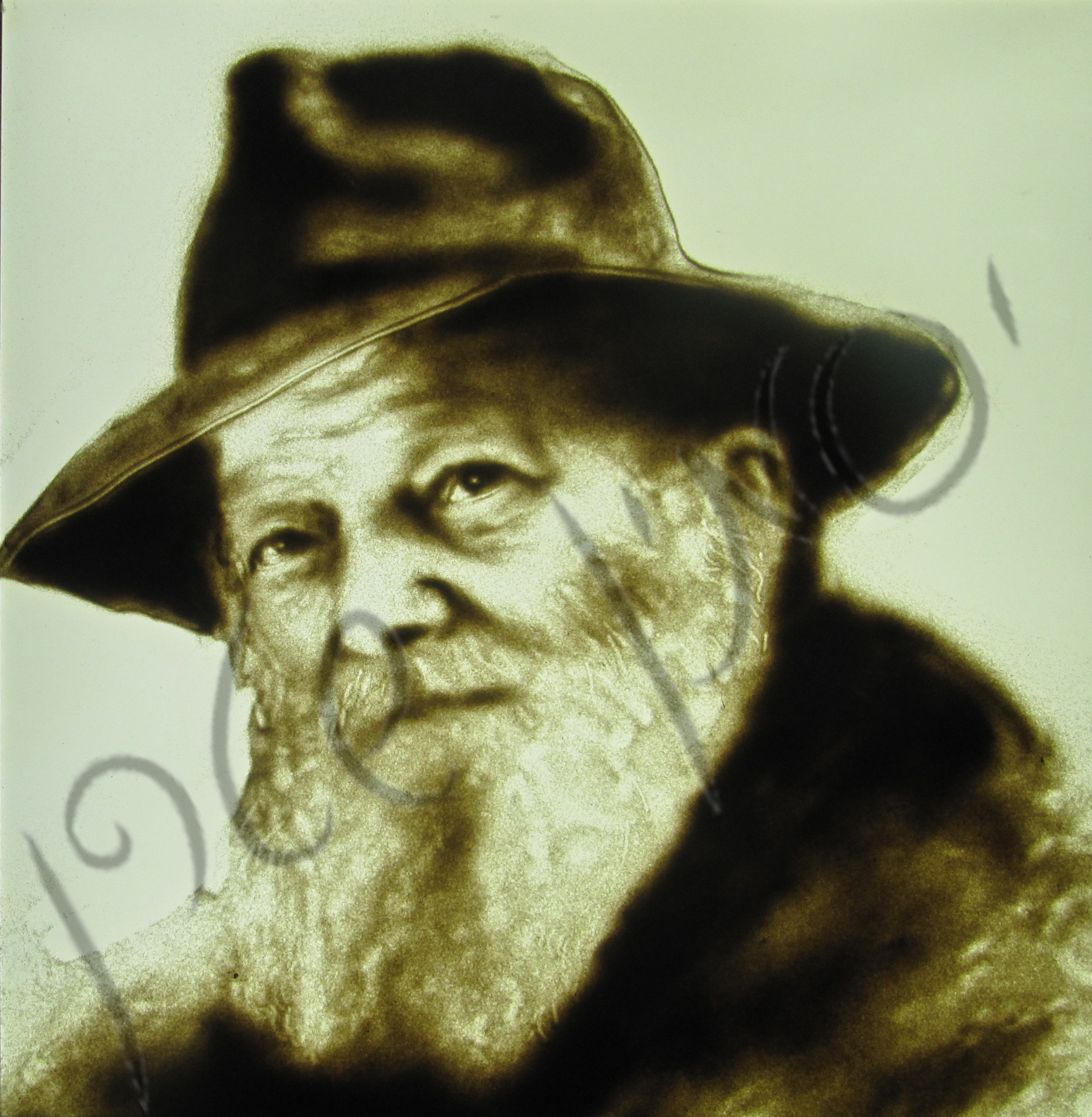 דיוקן בחול- הרבי מלובביץ