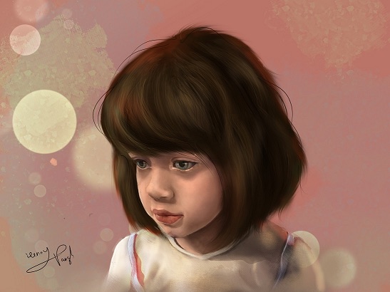 דיוקן לילדה מהממת- איור הני פנט