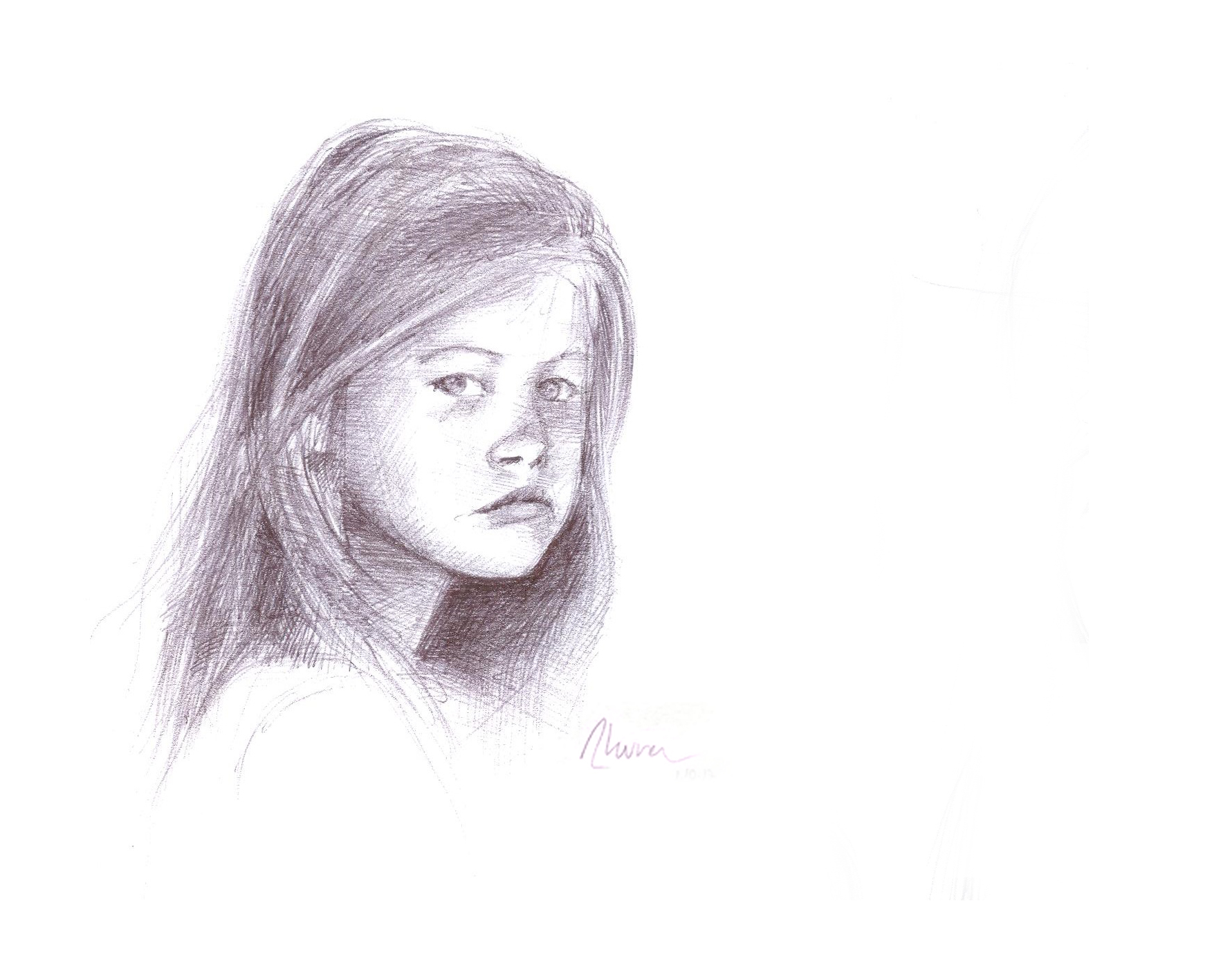 דיוקן עט כדורי שחור