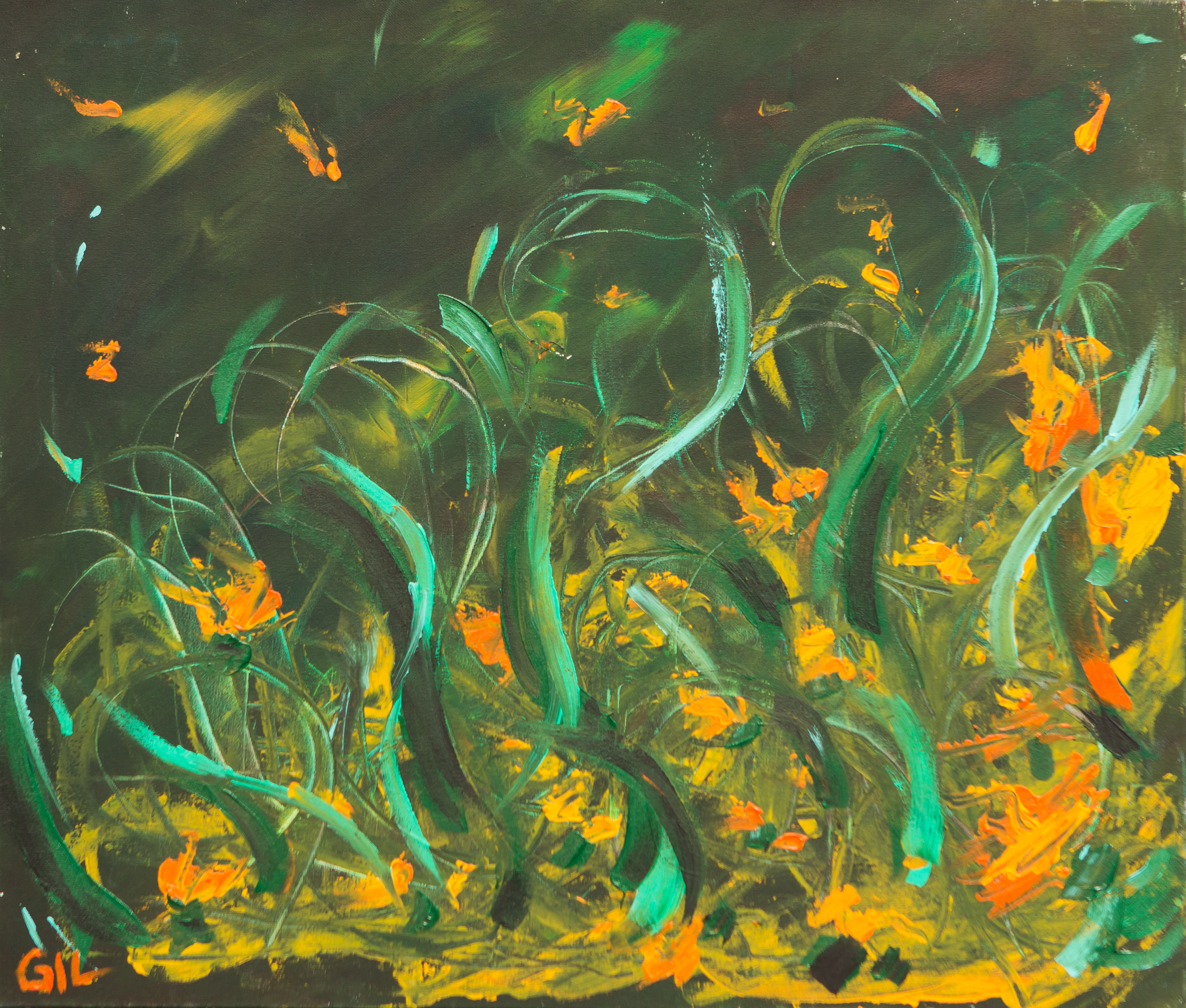 האבסטקרטי הראשון שלי. אקריל על קנבס