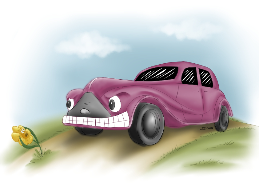 האנשה   רכב ופרח