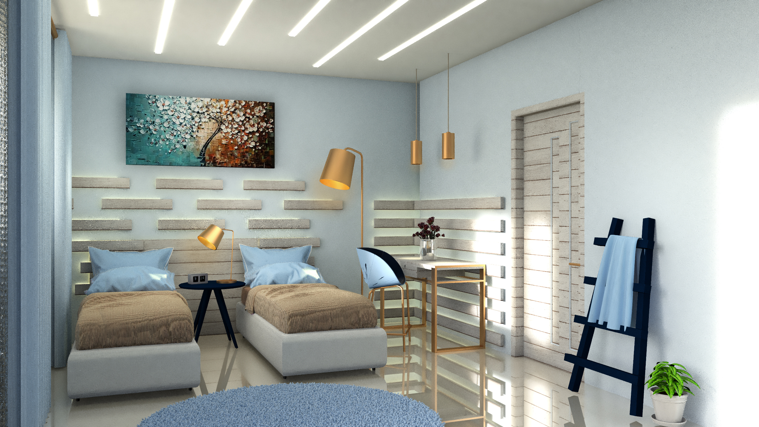 הדמיה - חדר אירוח בוילה