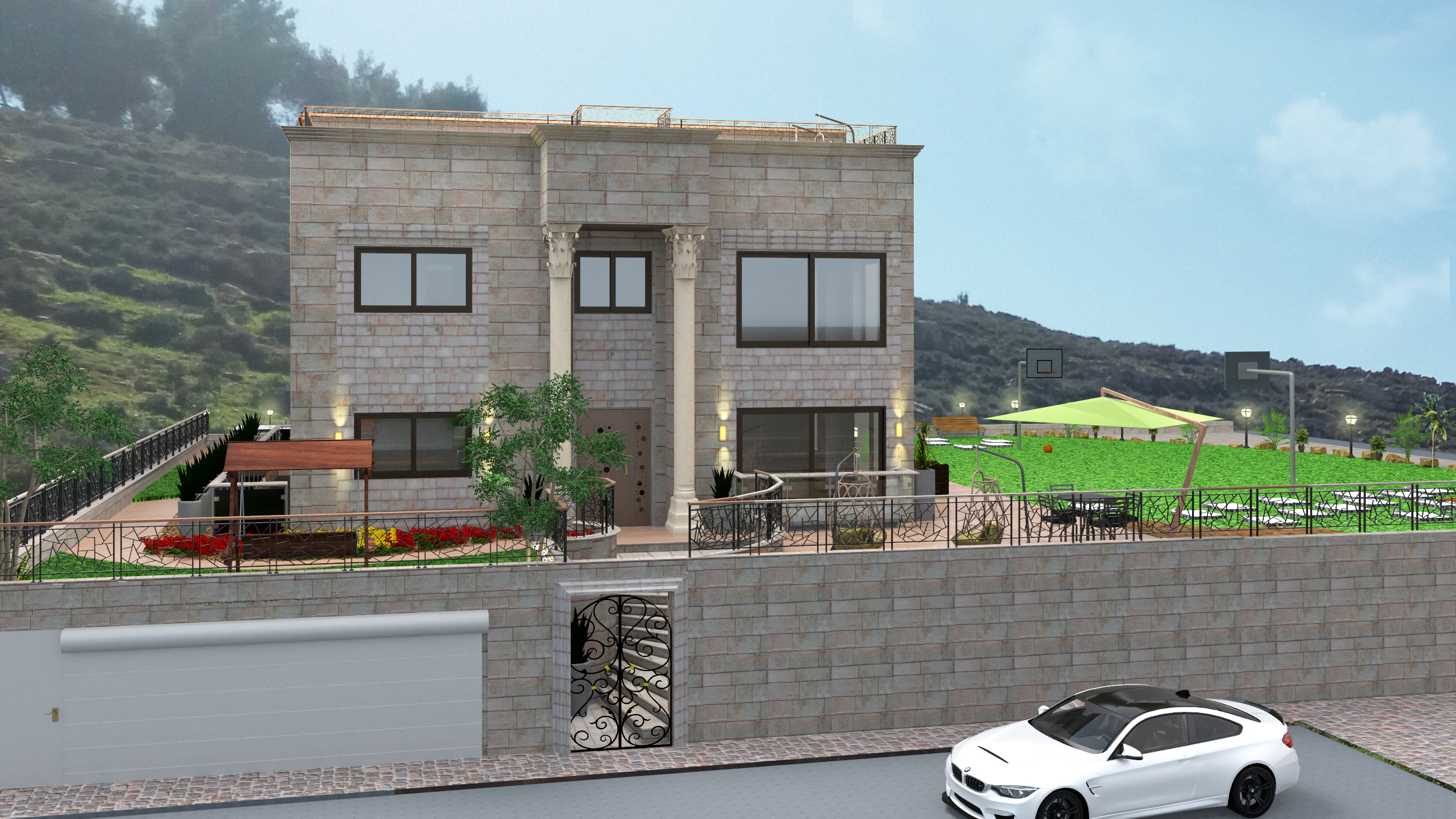 הדמיה - חזית הוילה