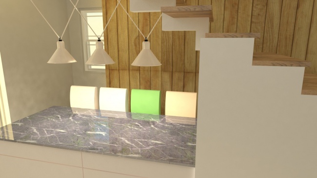 הדמיה לפרוייקט- משפחת זיו מטבח.