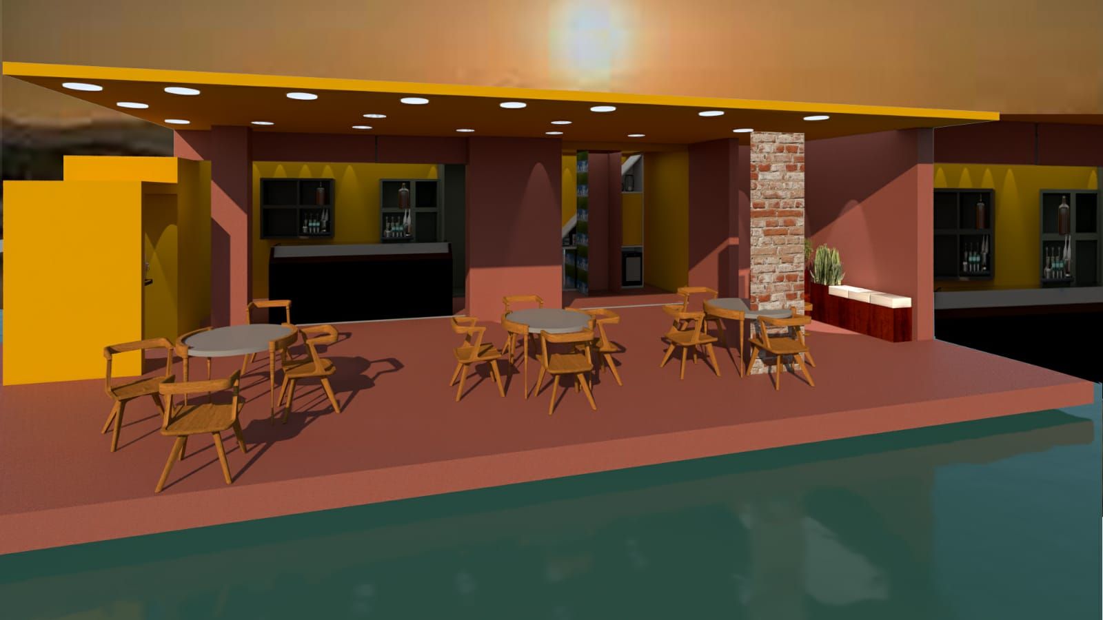 הדמיה - מסעדה על הים