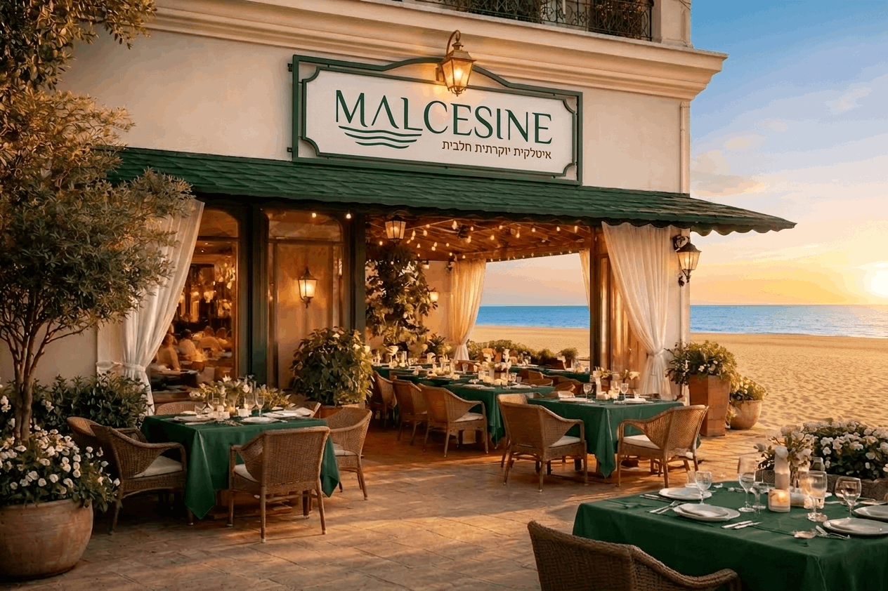 הדמיה שלט המסעדה