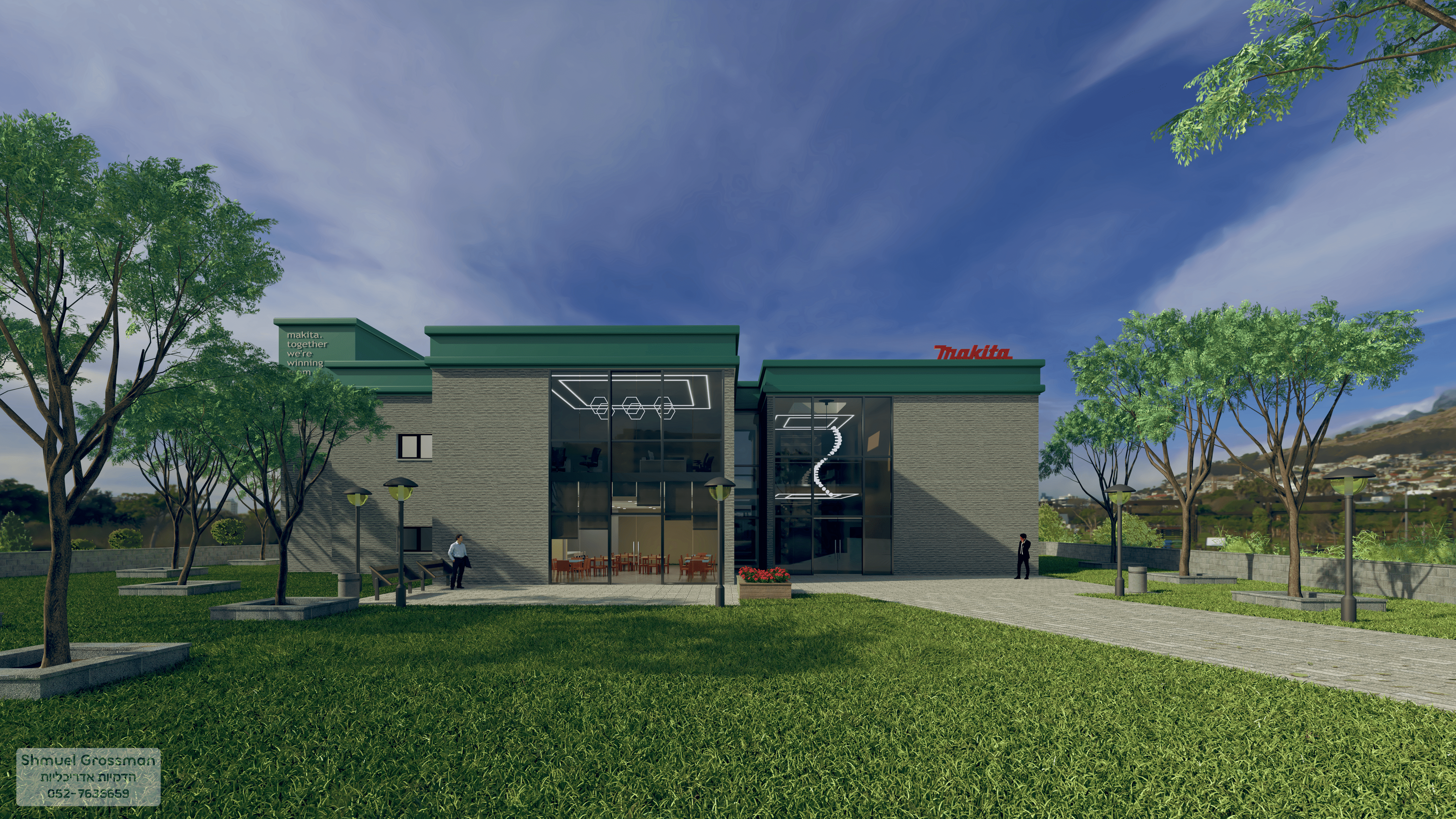 הדמיית חוץ בנין משרדים