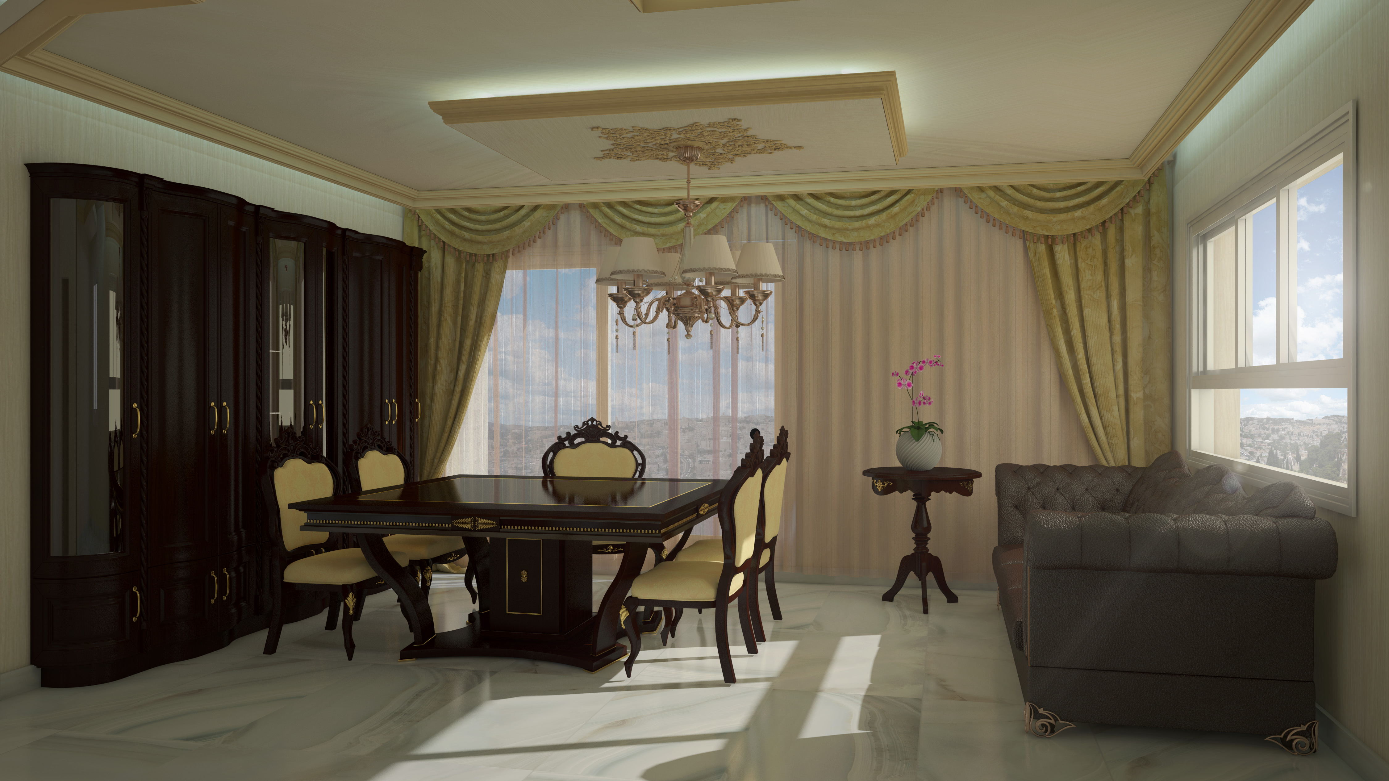 הדמיית פנים - סלון