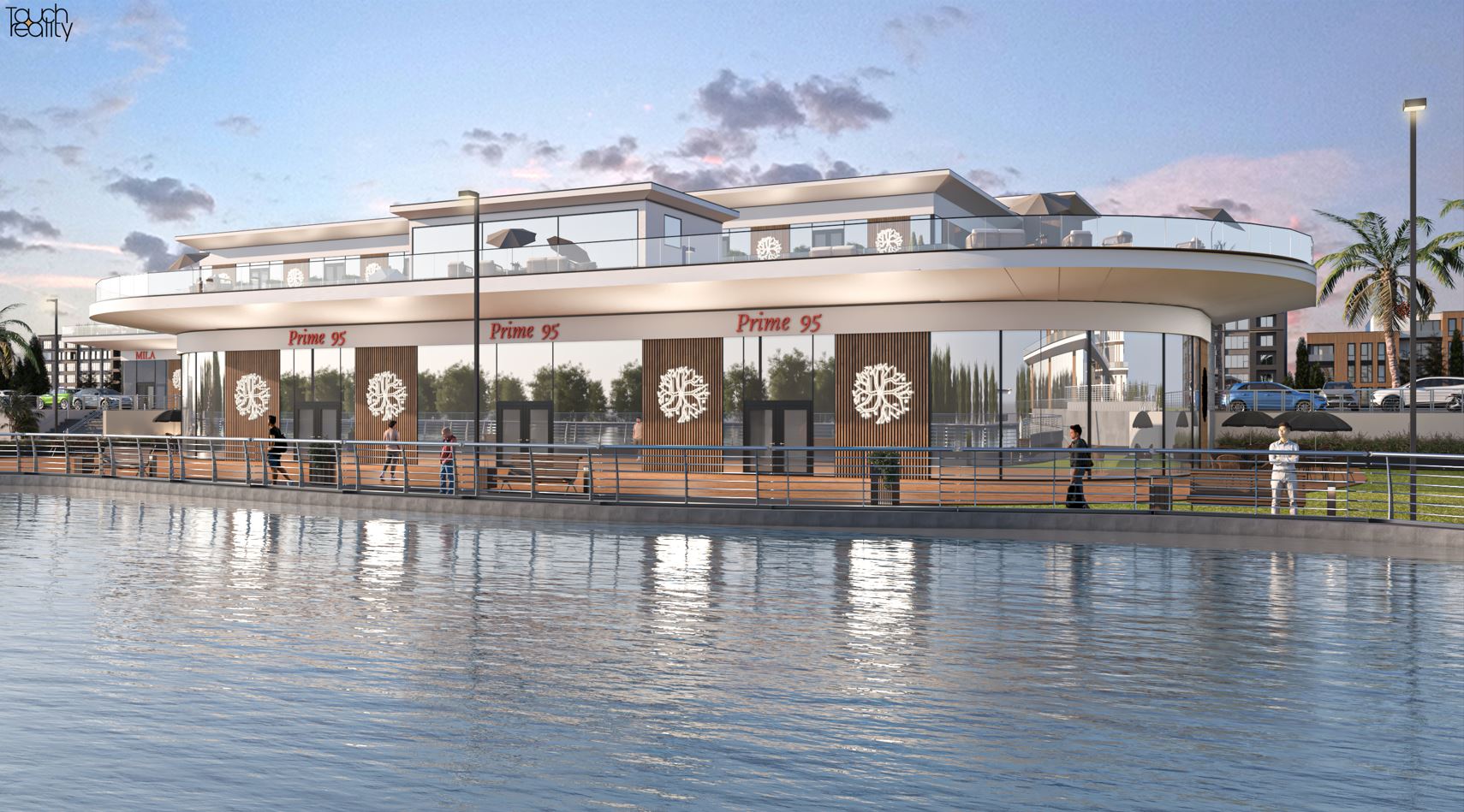 הדמית חוץ - מתחם מסחרי בעומר