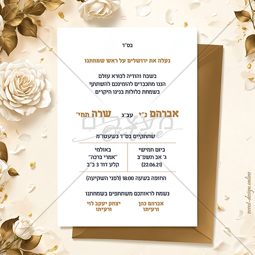 הזמנה לחתונה