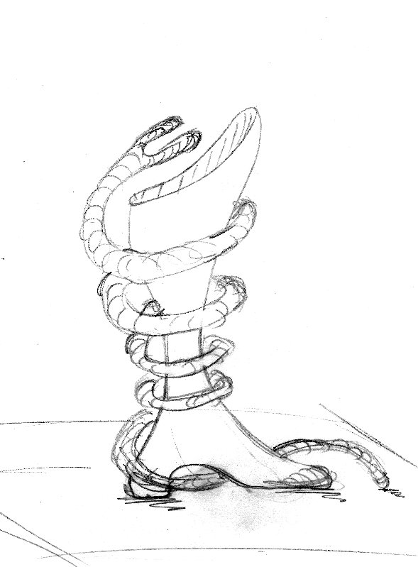 היינו אמורים לעצב אגרטל עבור פרח אחד...
ניסיתי ליצור קונספט של פרח אחד שעוטף את האגרטל ובעצם גם מחזיק את עצמו....