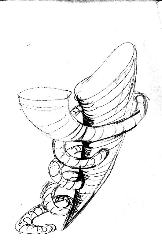 היינו אמורים לעצב אגרטל עבור פרח אחד...
ניסיתי ליצור קונספט של פרח אחד שעוטף את האגרטל ובעצם גם מחזיק את עצמו....