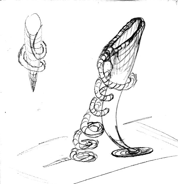 היינו אמורים לעצב אגרטל עבור פרח אחד...
ניסיתי ליצור קונספט של פרח אחד שעוטף את האגרטל ובעצם גם מחזיק את עצמו....