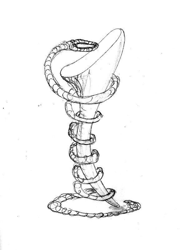 היינו אמורים לעצב אגרטל עבור פרח אחד...
ניסיתי ליצור קונספט של פרח אחד שעוטף את האגרטל ובעצם גם מחזיק את עצמו....