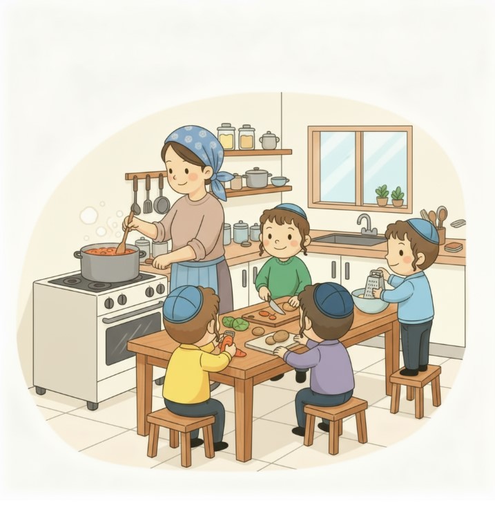 המחשת ההכנות לשבת - בישול לשבת