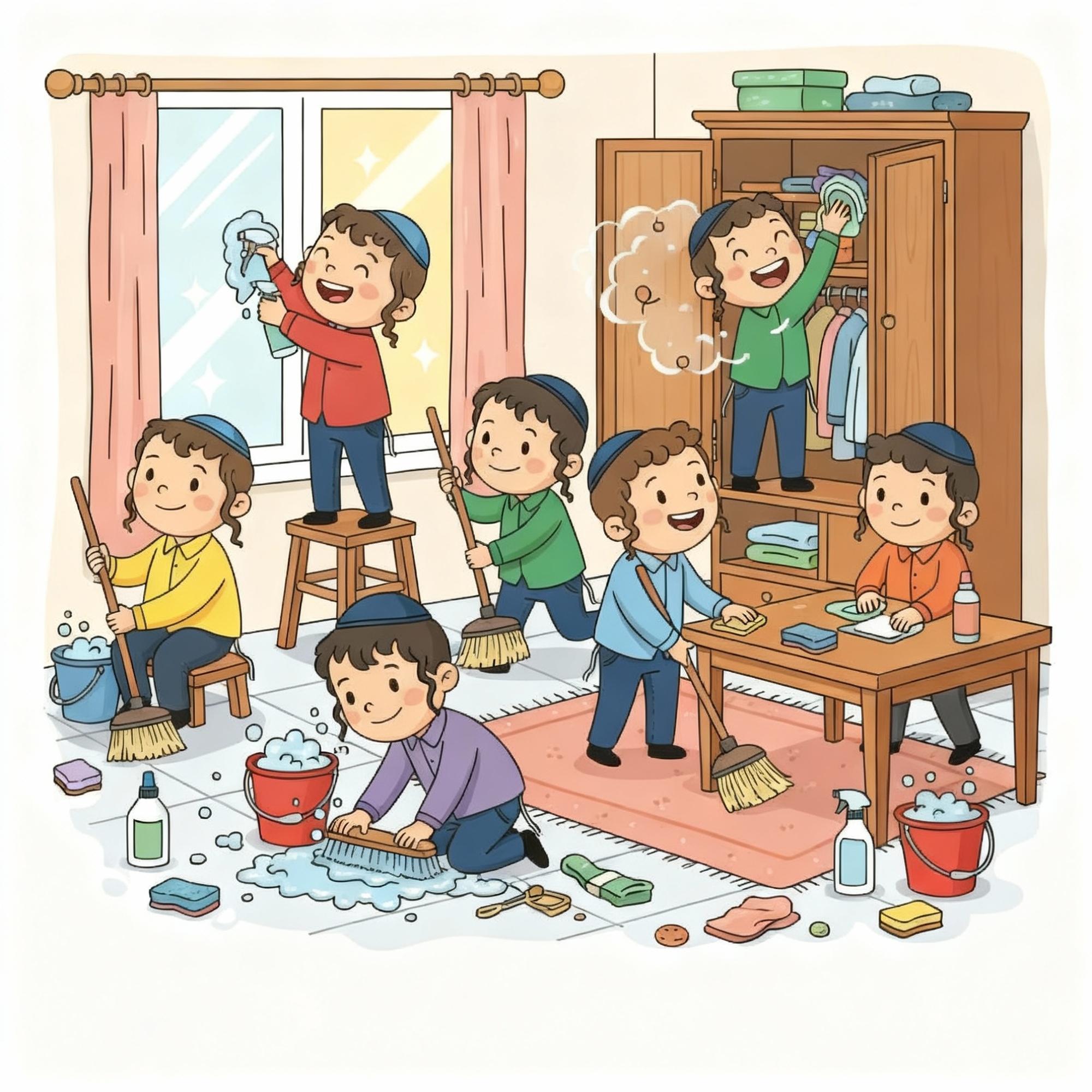 המחשת ההכנות לשבת - ניקיון הבית לשבת