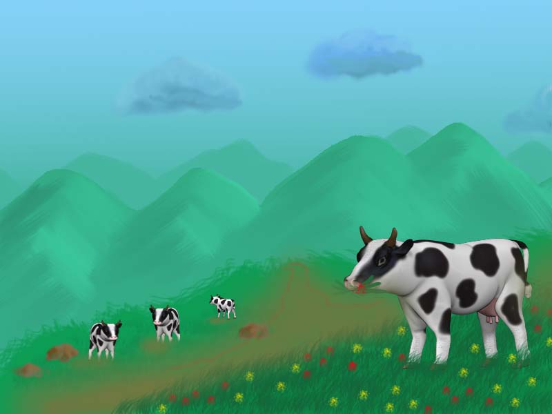 הפרות בזיבראש,הרקע בפוטושופ.