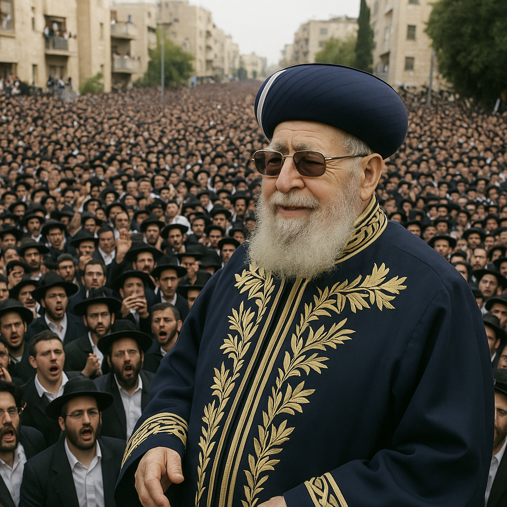 הרב עובדי' יוסף בקבלת פני רבו