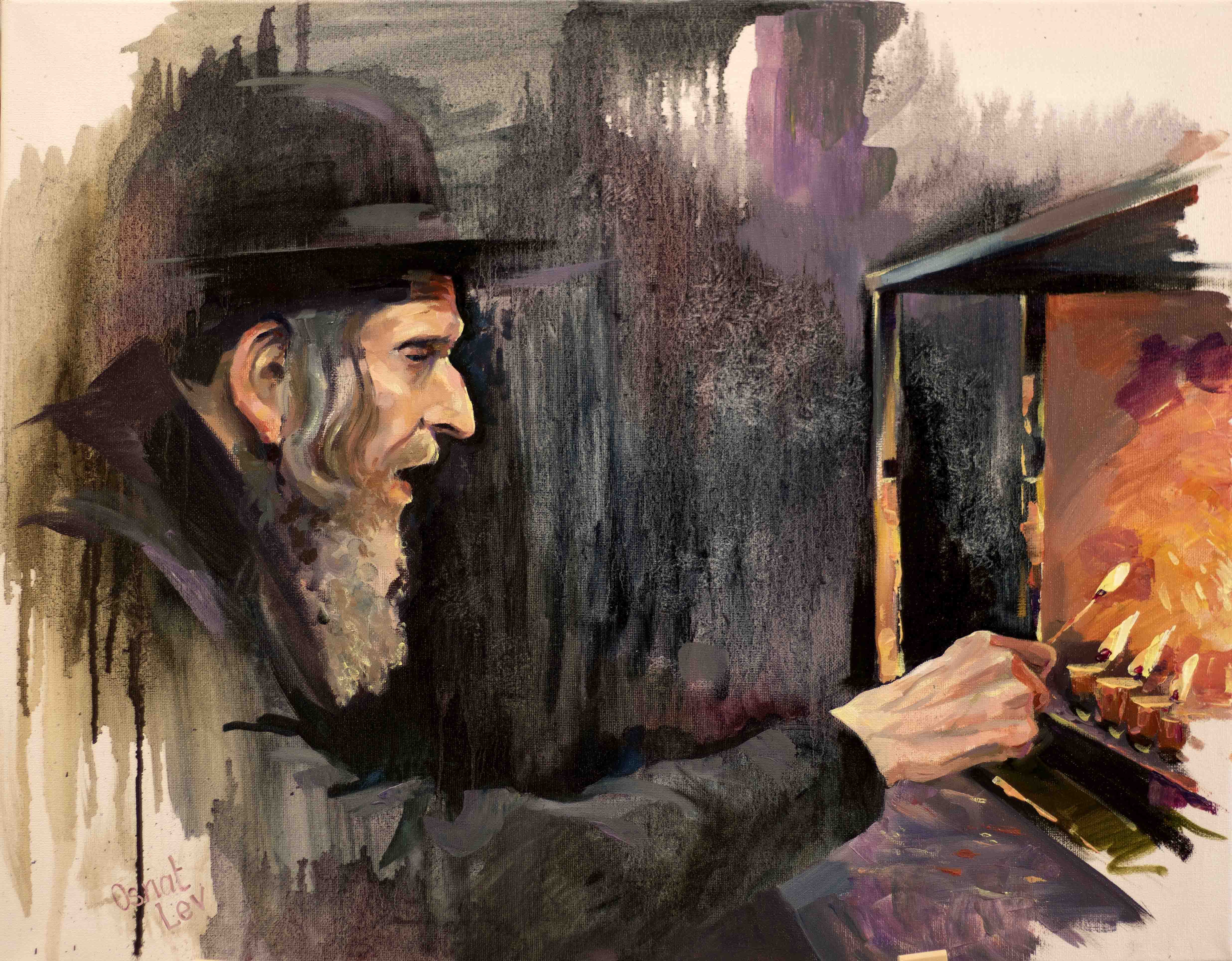 הרב_שטיינמו_נרות_חנוכה_אסנת_לב_שמן_קנווס  .jpg