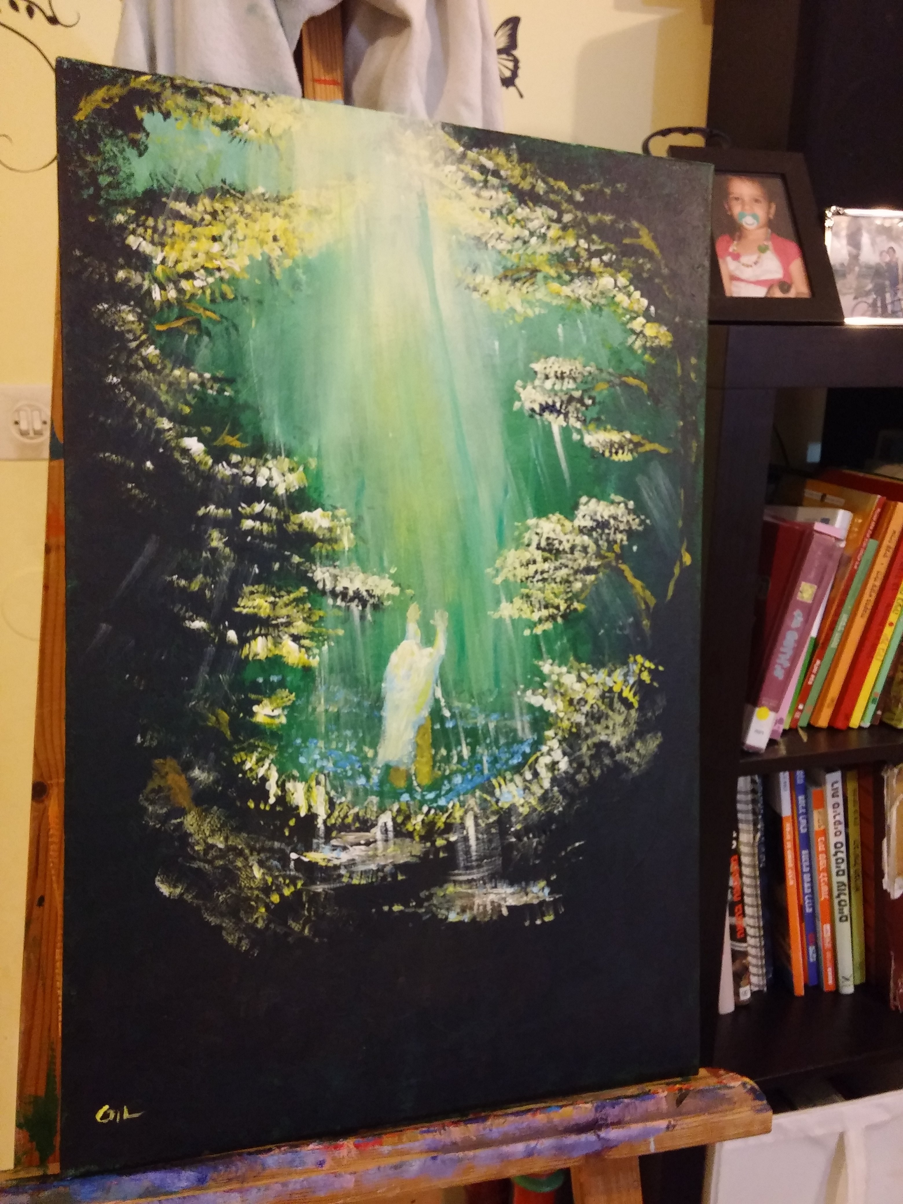 התבודדות. אקריל על קנבס