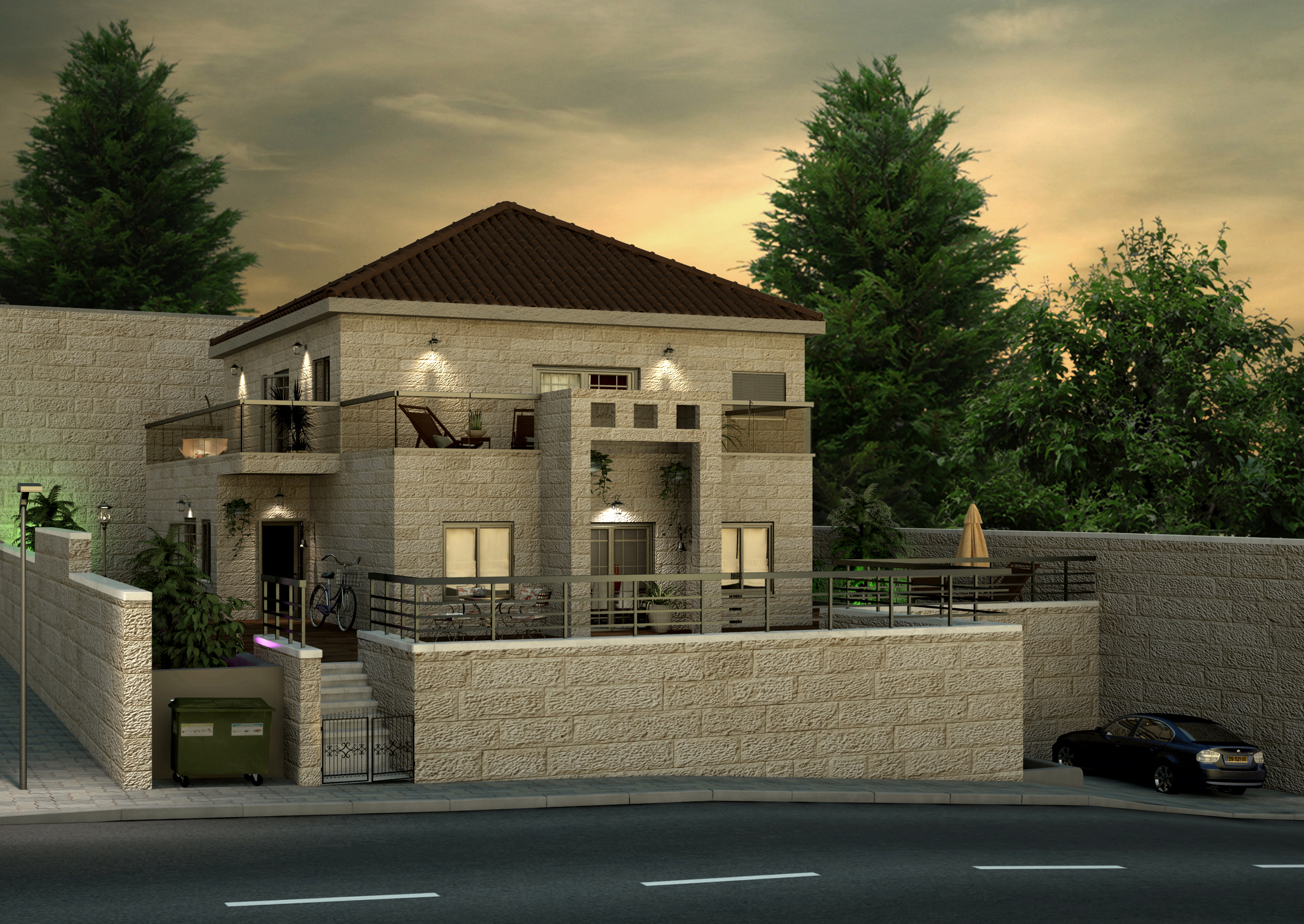 וילה ביתר   הדמיית לילה