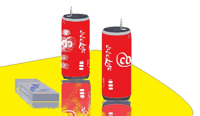 וסיגרי פחיות קוקה קולהשולחן.png