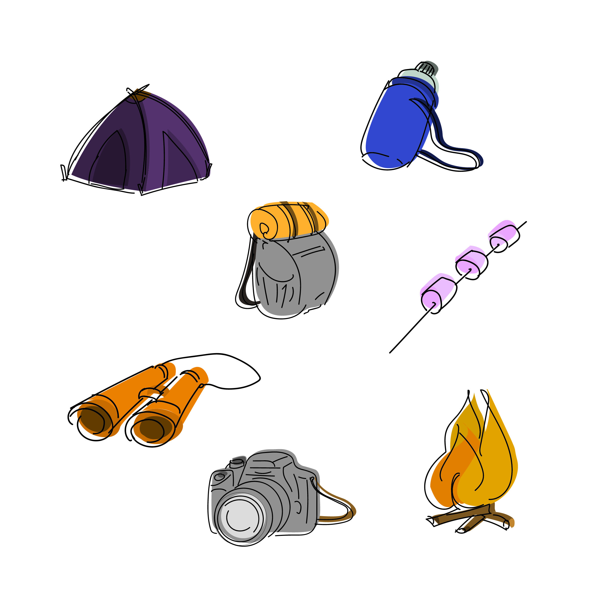 וקטור Camping Illustration