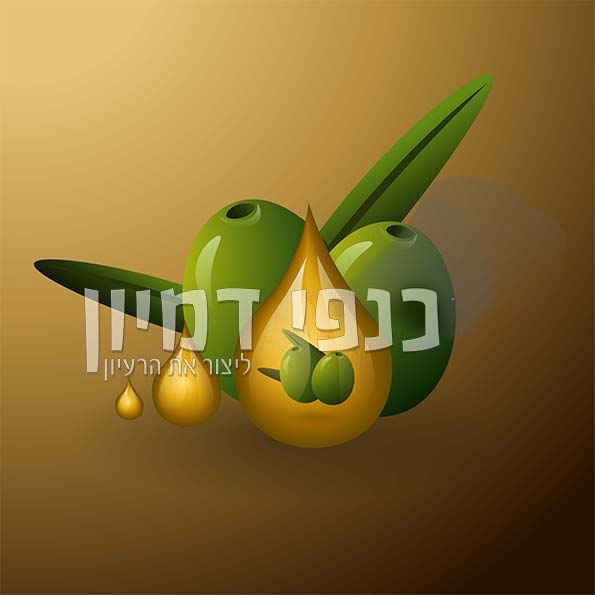 זיתים עם טיפות שמן זית