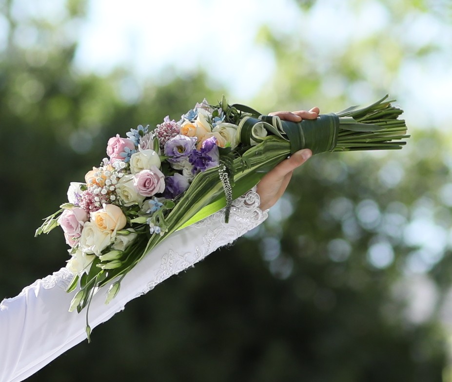 זר כלה  מאורך צבעוני