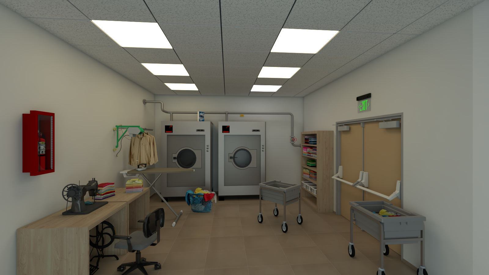 חדר כביסה סקיצה א