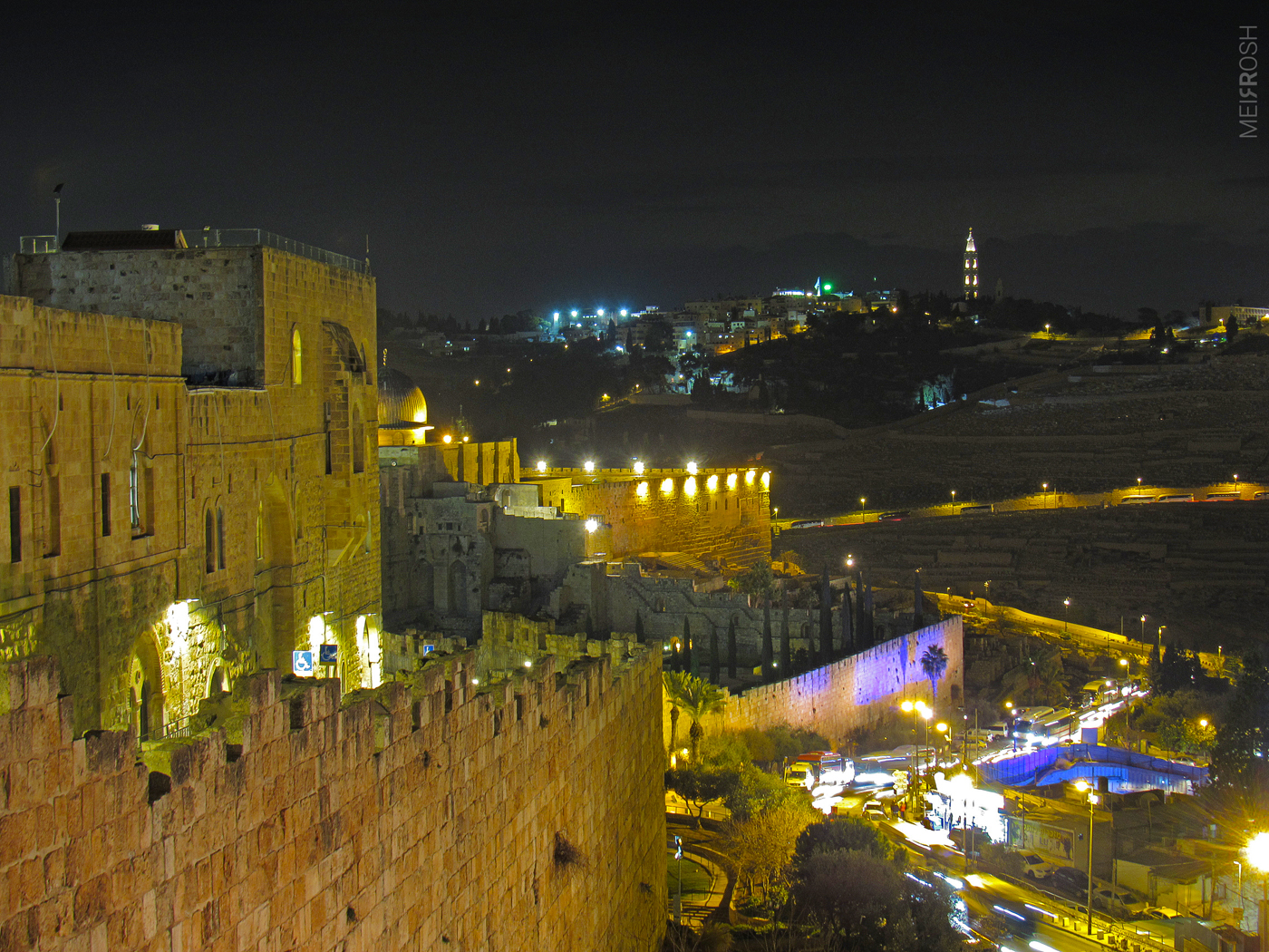 חומות ירושלים בלילה (1)