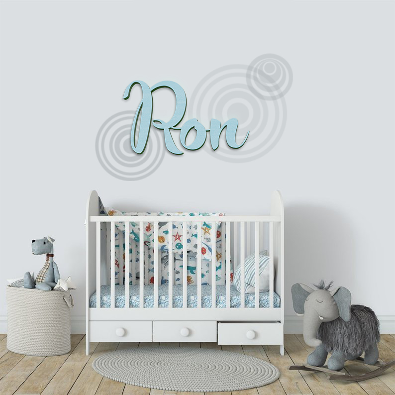 חיתוך שם מעץ לתליה על הקיר