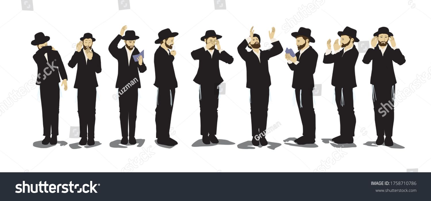 חסידים מתפללים וקטורים צלליות ציורים חסיד מתפלל 1758710786.jpg